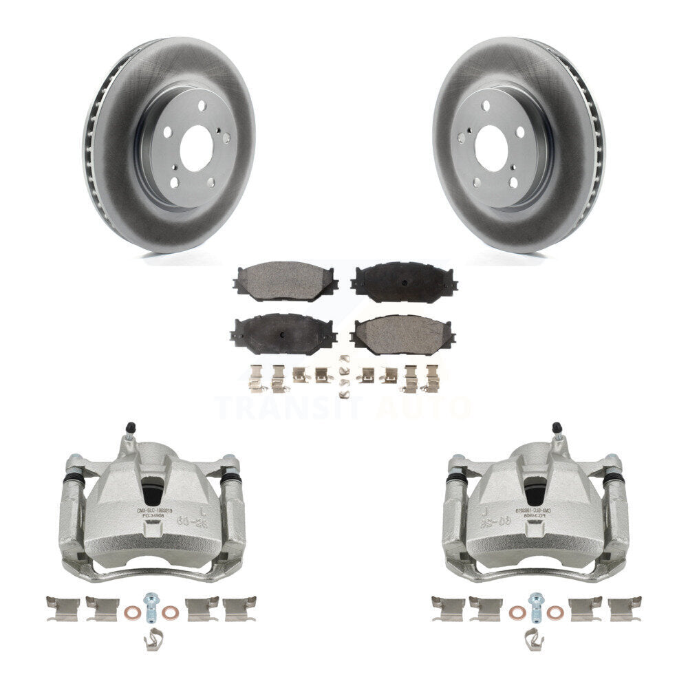 Front Disc Brake Caliper Coated Rotors And Semi-Metallic Pads Kit For Lexus IS250 KCG-100609P