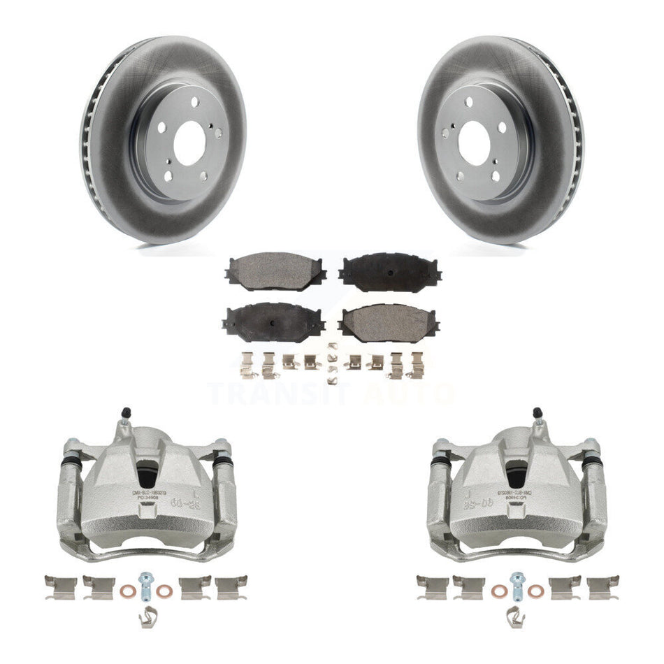 Front Disc Brake Caliper Coated Rotors And Semi-Metallic Pads Kit For Lexus IS250 KCG-100609P