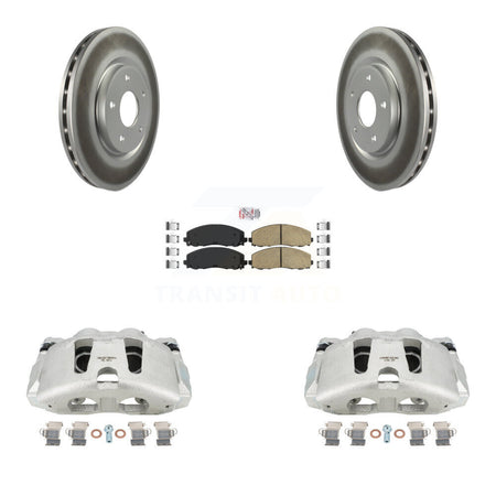 Front Disc Brake Caliper Coated Rotors And Ceramic Pads Kit For 2014-2020 Dodge Journey KCG-100610N by Transit Auto