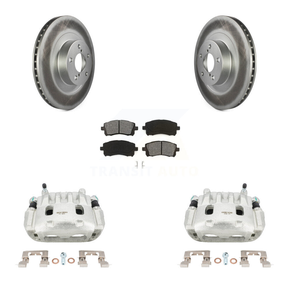 Front Brake Caliper Coat Rotors Semi-Metallic Pad Kit For 03 Subaru Impreza WRX To 06 02 KCG-100610S