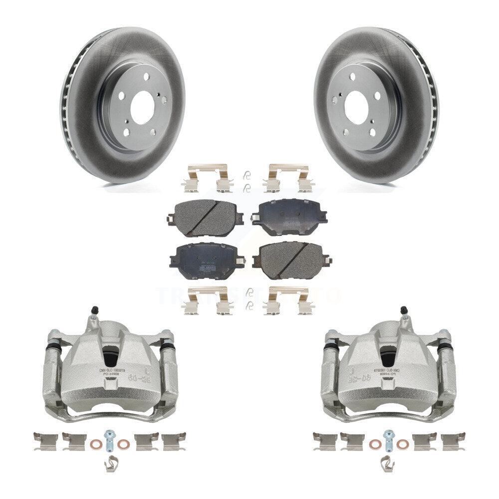 Front Brake Caliper Coat Rotor Semi-Metallic Pad Kit For Lexus IS250 Base with Sedan RWD KCG-100611P