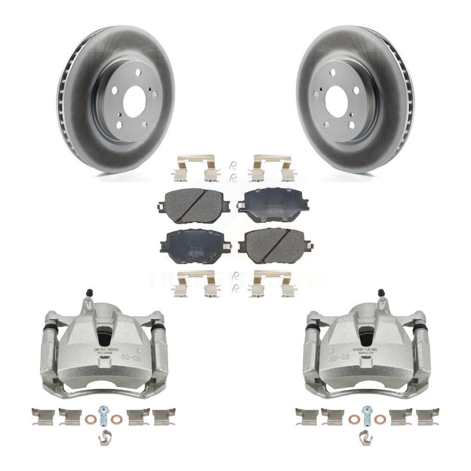 Front Brake Caliper Coat Rotor Semi-Metallic Pad Kit For Lexus IS250 Base with Sedan RWD KCG-100611P