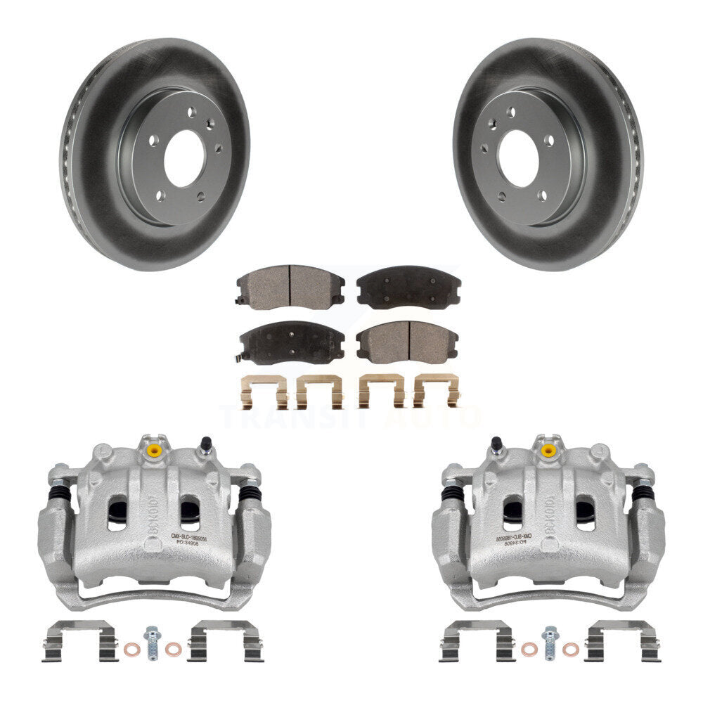 Front Brake Caliper Coat Rotor & Semi-Metallic Pad Kit For Chevrolet Equinox Pontiac Vue KCG-100612P