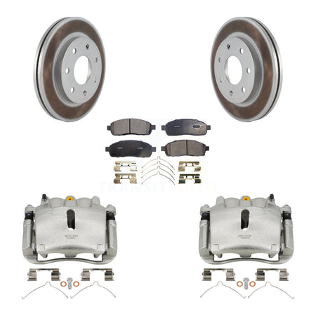 Front Brake Caliper Coat Rotors Semi-Metallic Pad Kit For Ford F-150 Lincoln Mark LT 4WD KCG-100613P