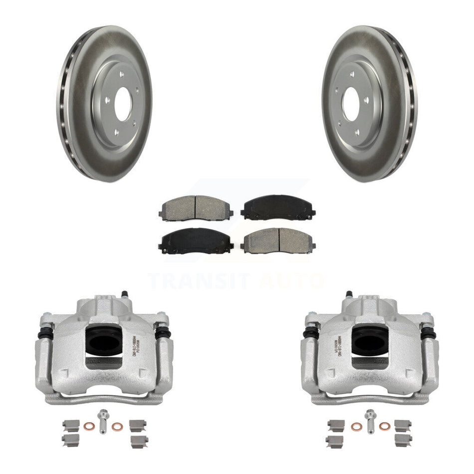 Front Disc Brake Caliper Coat Rotors Semi-Metallic Pad Kit For Volkswagen Routan Ram C/V KCG-100613S