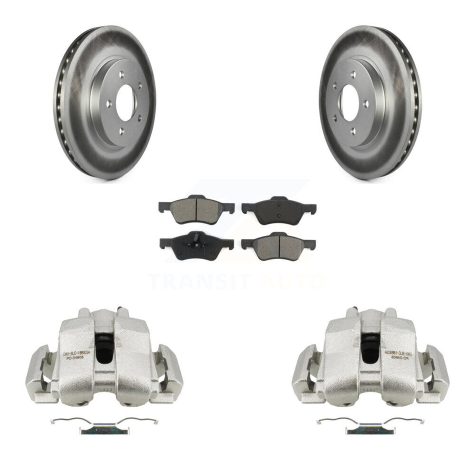 Front Brake Caliper Coat Rotor And Semi-Metallic Pad Kit For Ford Escape Mercury Mariner KCG-100616S