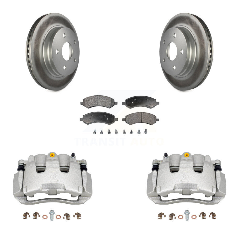Front Disc Brake Caliper Coat Rotor And Ceramic Pad Kit For Chrysler Aspen Dodge Durango KCG-100616T