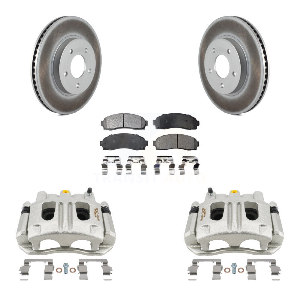 Front Brake Caliper Coat Rotors Ceramic Pad Kit For Chevrolet Equinox Saturn Vue Pontiac KCG-100618T