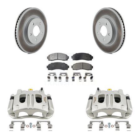 Front Brake Caliper Coat Rotors Ceramic Pad Kit For Chevrolet Equinox Saturn Vue Pontiac KCG-100618T