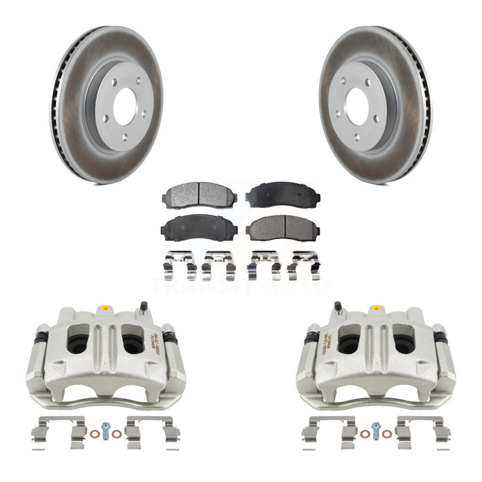 Front Brake Caliper Coat Rotors Ceramic Pad Kit For Chevrolet Equinox Saturn Vue Pontiac KCG-100618T