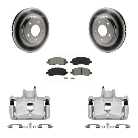 Front Disc Brake Caliper Coated Rotors And Semi-Metallic Pads Kit For Mitsubishi Lancer KCG-100624S