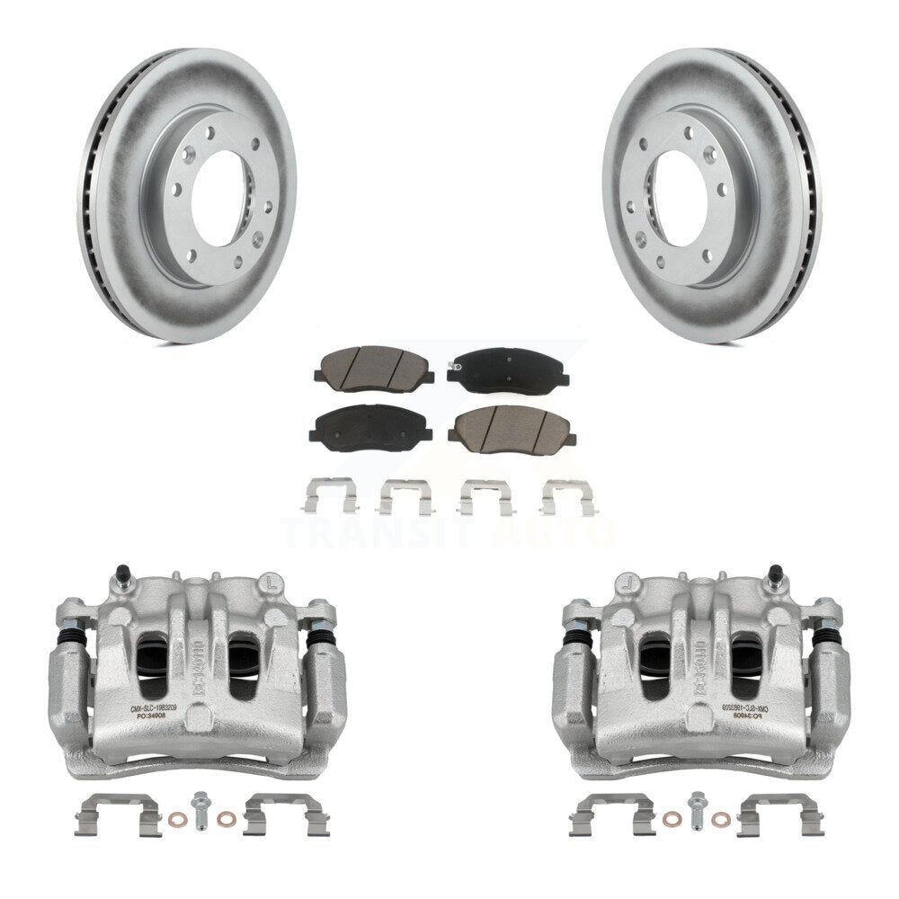 Front Disc Brake Caliper Coat Rotor And Ceramic Pad Kit For Kia Sedona Hyundai Entourage KCG-100625C