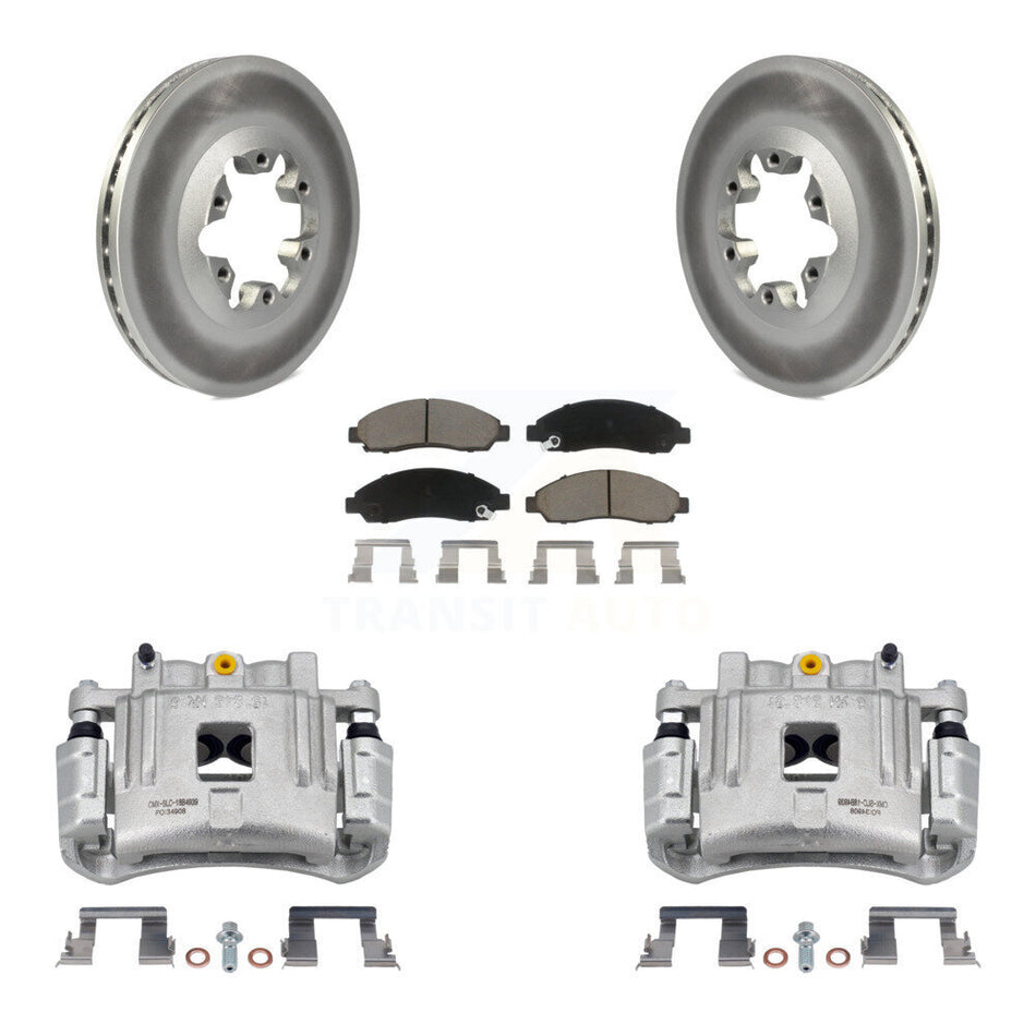 Front Brake Caliper Coat Rotor & Ceramic Pad Kit For Chevrolet Colorado GMC Canyon Isuzu KCG-100626C