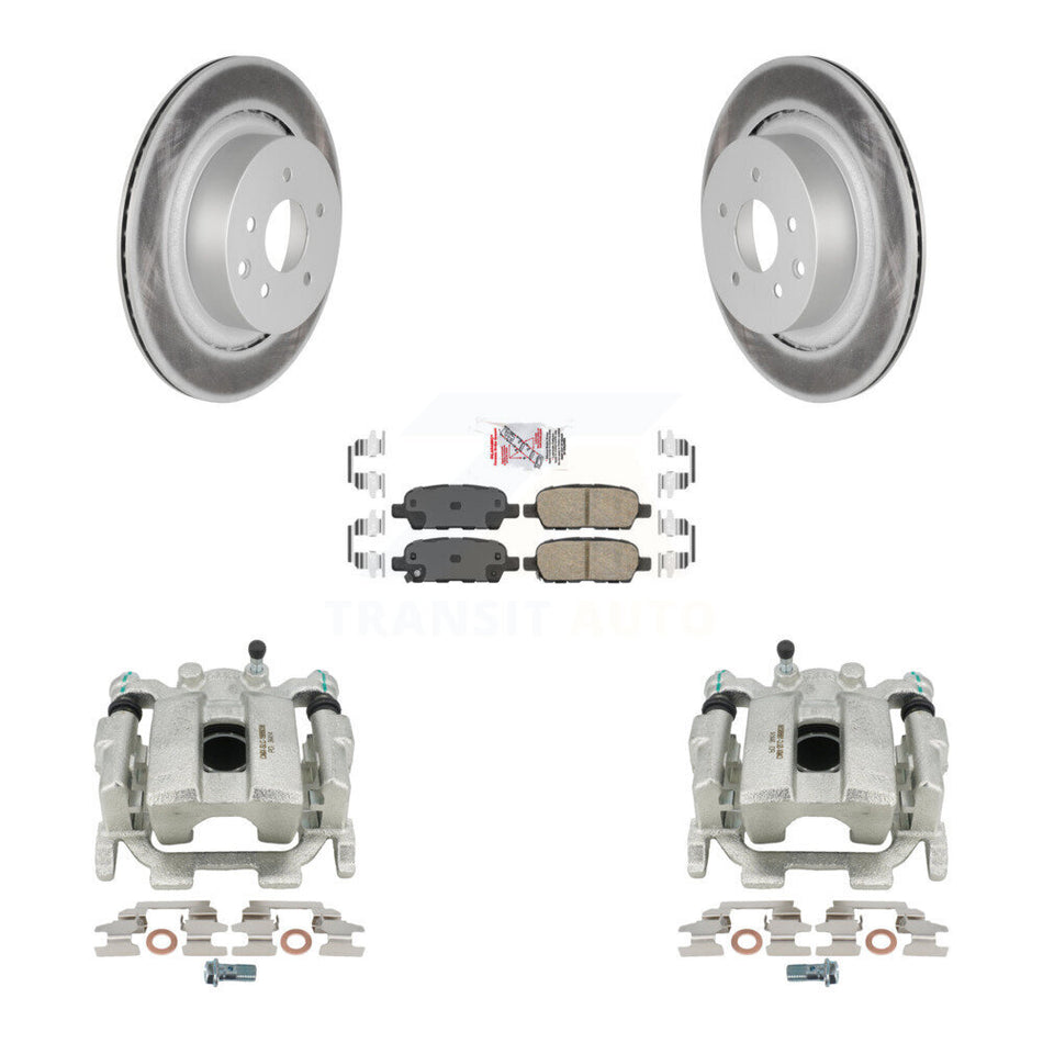 Rear Disc Brake Caliper Coated Rotors And Ceramic Pads Kit For 2011 INFINITI G37 X Sport With Single Piston Front KCG-100626N