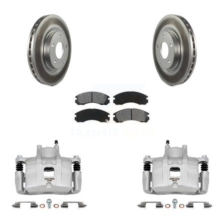 Front Disc Brake Caliper Coated Rotors And Semi-Metallic Pads Kit For Mitsubishi Lancer KCG-100626S