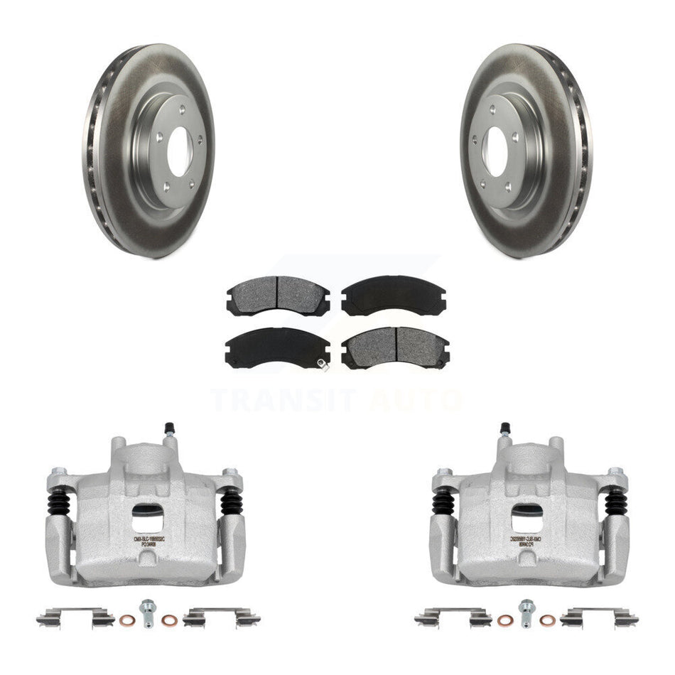 Front Disc Brake Caliper Coated Rotors And Semi-Metallic Pads Kit For Mitsubishi Lancer KCG-100626S