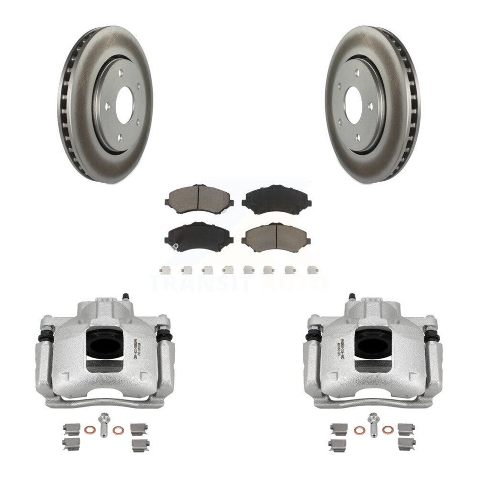 Front Brake Caliper Coat Rotor & Ceramic Pad Kit For Dodge Grand Caravan Chrysler Town KCG-100627C