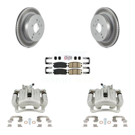 Rear Brake Caliper Coat Rotors Ceramic Pad Kit For Chevrolet Equinox Pontiac Torrent Vue KCG-100627N