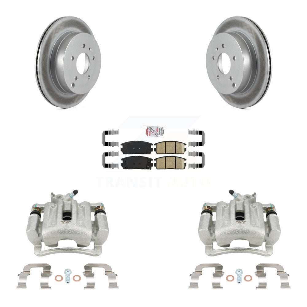 Rear Brake Caliper Coat Rotors Ceramic Pad Kit For Chevrolet Equinox Pontiac Torrent Vue KCG-100628N