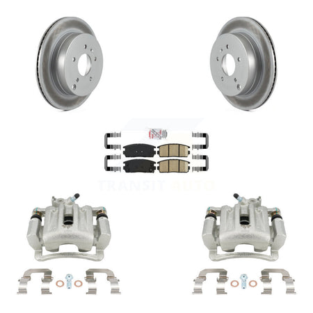 Rear Brake Caliper Coat Rotors Ceramic Pad Kit For Chevrolet Equinox Pontiac Torrent Vue KCG-100628N