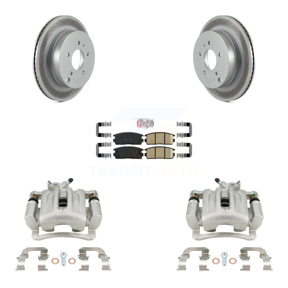Rear Brake Caliper Coat Rotors Ceramic Pad Kit For Chevrolet Equinox Pontiac Torrent Vue KCG-100628N