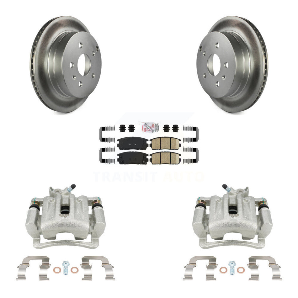 Rear Disc Brake Caliper Coat Rotor And Ceramic Pad Kit For Chevrolet Equinox GMC Terrain KCG-100629N