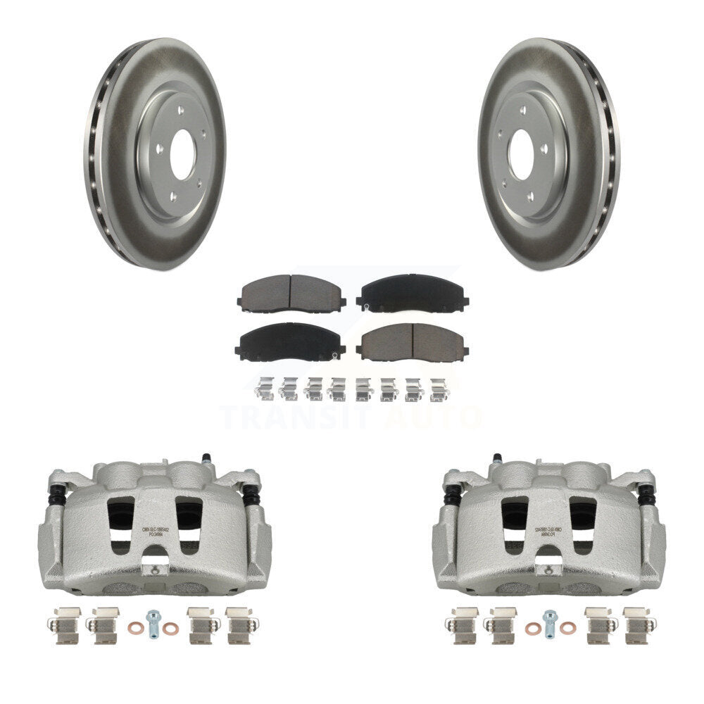 Front Brake Caliper Coat Rotor Ceramic Pad Kit For Grand Caravan Dodge Chrysler Pacifica KCG-100630C