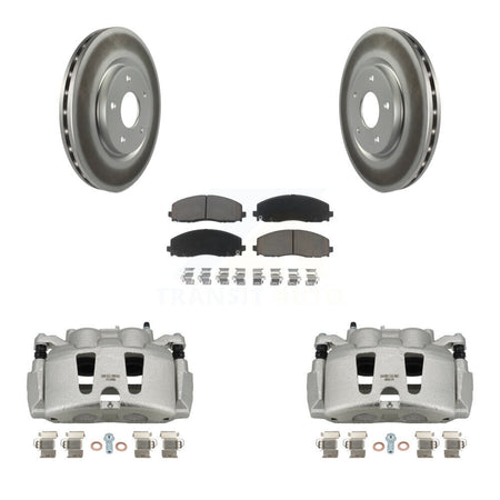Front Brake Caliper Coat Rotor Ceramic Pad Kit For Grand Caravan Dodge Chrysler Pacifica KCG-100630C