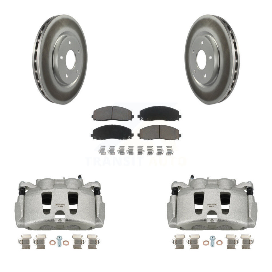 Front Brake Caliper Coat Rotor Ceramic Pad Kit For Grand Caravan Dodge Chrysler Pacifica KCG-100630C