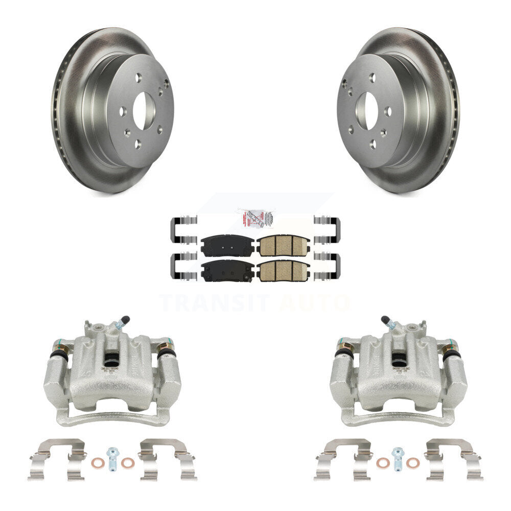 Rear Disc Brake Caliper Coat Rotor And Ceramic Pad Kit For Chevrolet Equinox GMC Terrain KCG-100630N