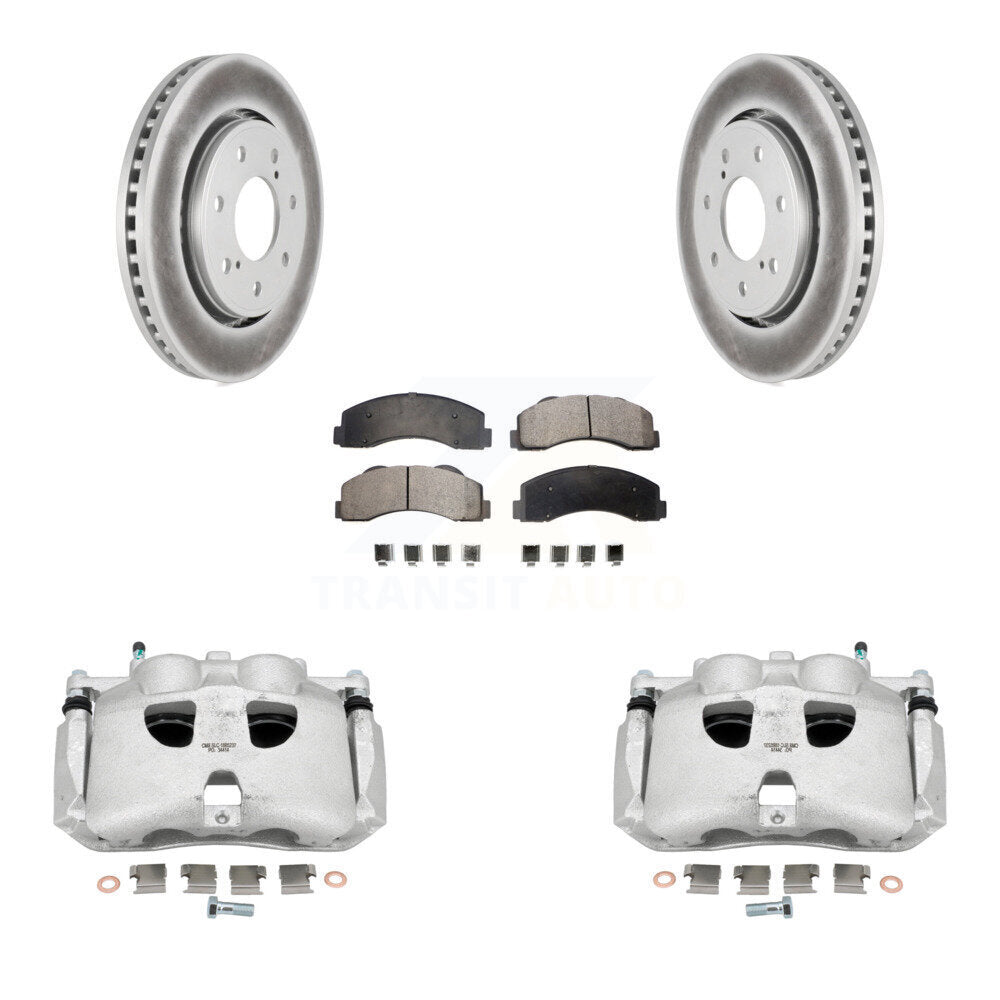 Front Brake Caliper Coat Rotors & Semi-Metallic Pad Kit For Ford F-150 With 7 Lug Wheels KCG-100630P