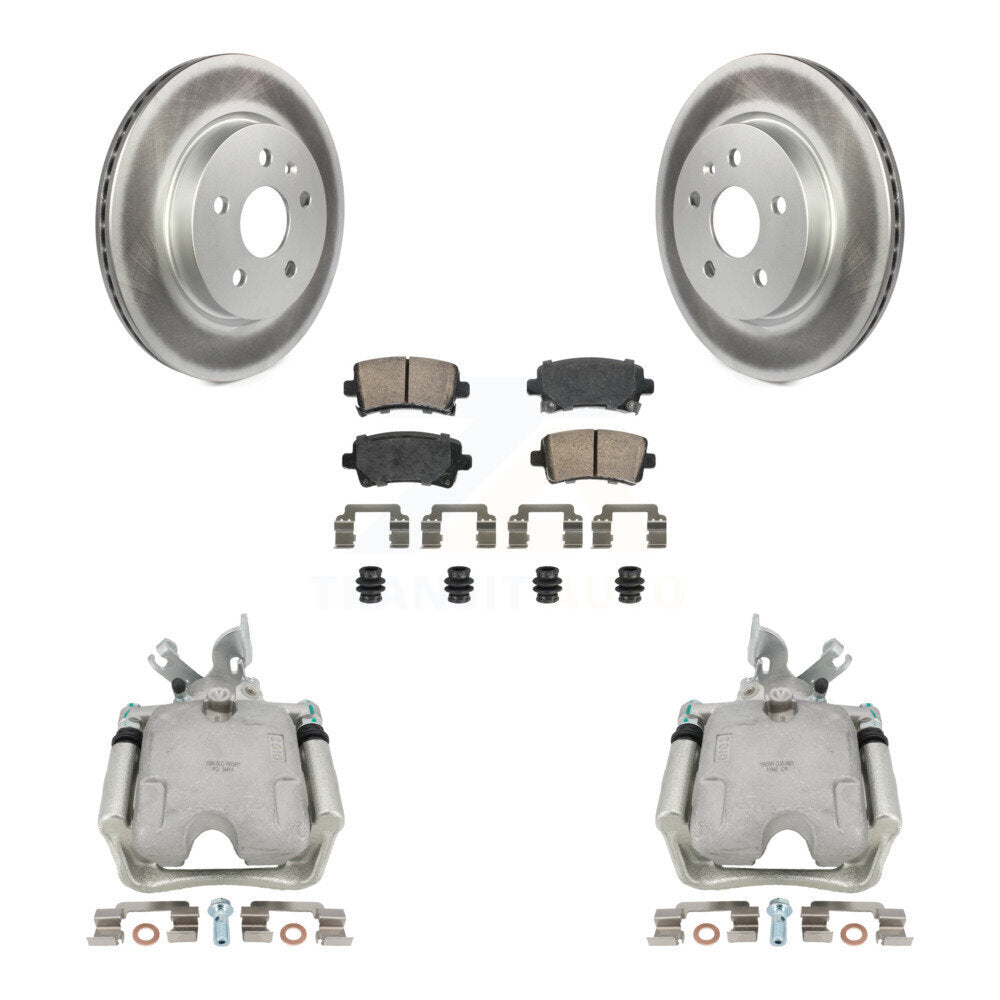 Rear Disc Brake Caliper Coated Rotors And Ceramic Pads Kit For Buick LaCrosse Allure KCG-100632N