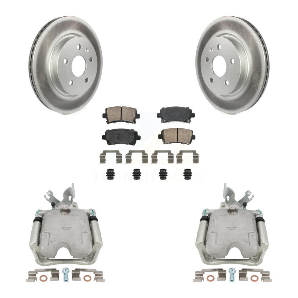 Rear Disc Brake Caliper Coated Rotors And Ceramic Pads Kit For Buick LaCrosse Allure KCG-100632N