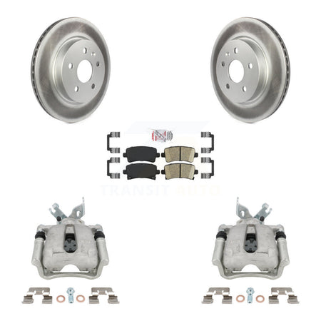 Rear Disc Brake Caliper Coated Rotors And Ceramic Pads Kit For Buick Regal LaCrosse 2.4L KCG-100633N