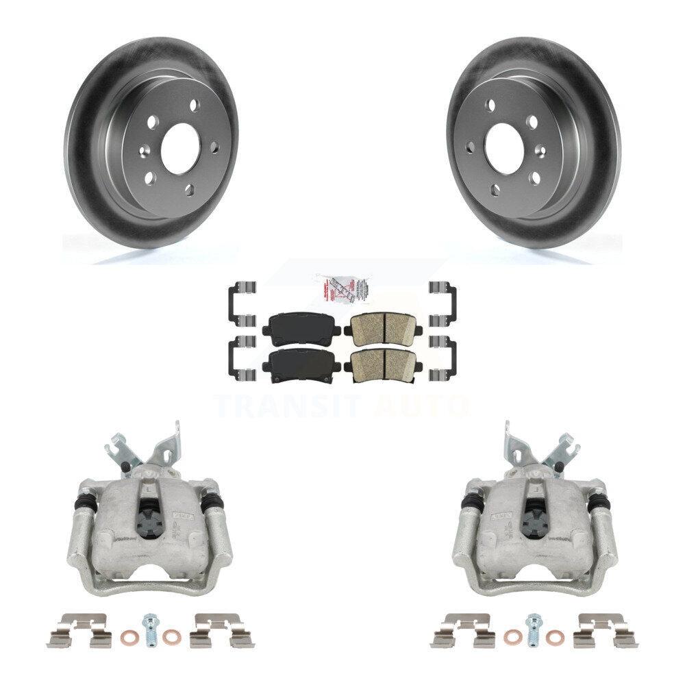 Rear Brake Caliper Coat Rotors Ceramic Pad Kit For Buick Regal LaCrosse Chevrolet Malibu KCG-100634N
