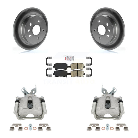 Rear Brake Caliper Coat Rotors Ceramic Pad Kit For Buick Regal LaCrosse Chevrolet Malibu KCG-100634N