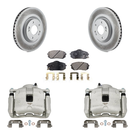 Front Brake Caliper Coat Rotor Semi-Metallic Pad Kit For 16 Hyundai Tucson From 05 08 15 KCG-100634P