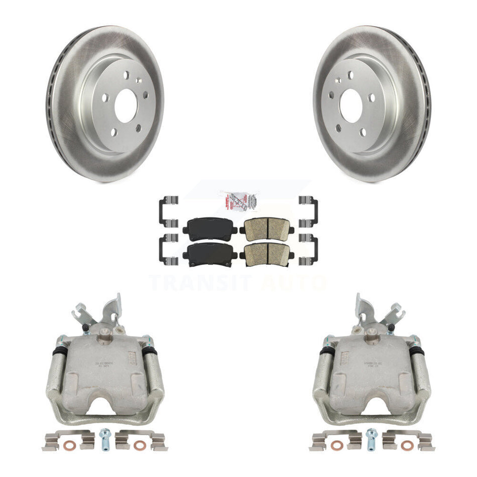 Rear Disc Brake Caliper Coated Rotors And Ceramic Pads Kit For Chevrolet Impala Buick LaCrosse Malibu Regal Cadillac XTS KCG-100635N