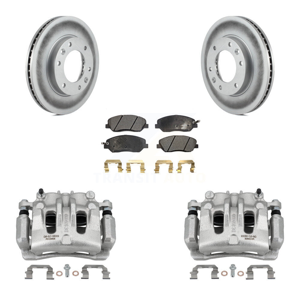 Front Disc Brake Caliper Coat Rotor And Ceramic Pad Kit For Kia Sedona Hyundai Entourage KCG-100636T