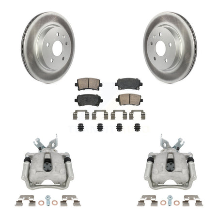 Rear Disc Brake Caliper Coated Rotors And Ceramic Pads Kit For Buick Regal LaCrosse 2.4L KCG-100637N
