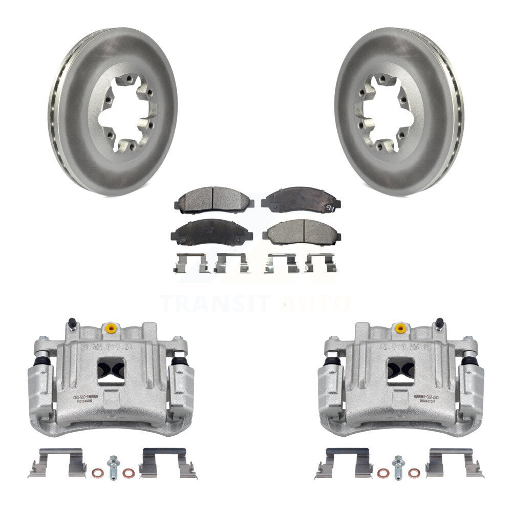 Front Brake Caliper Coat Rotor & Ceramic Pad Kit For Chevrolet Colorado GMC Canyon Isuzu KCG-100637T