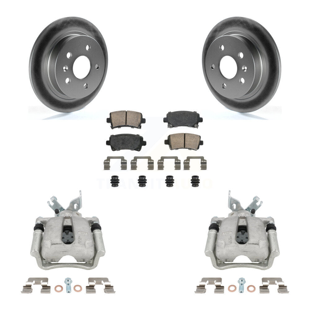Rear Brake Caliper Coat Rotors Ceramic Pad Kit For Buick Regal LaCrosse Chevrolet Malibu KCG-100638N