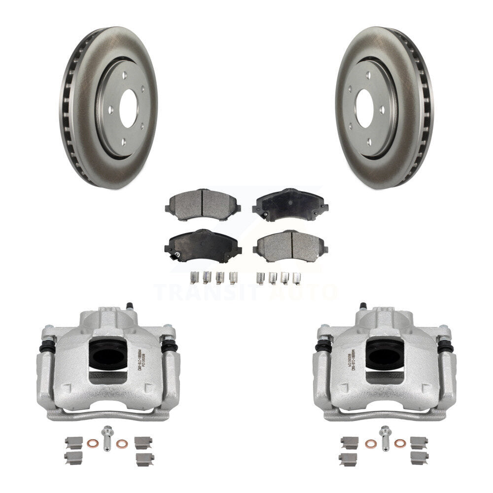 Front Brake Caliper Coat Rotor & Ceramic Pad Kit For Dodge Grand Caravan Chrysler Town KCG-100638T