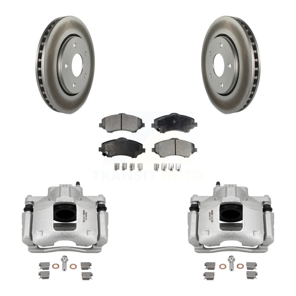 Front Brake Caliper Coat Rotor & Ceramic Pad Kit For Dodge Grand Caravan Chrysler Town KCG-100638T