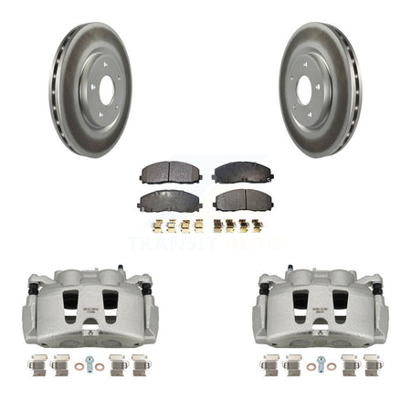 Front Brake Caliper Coat Rotor Ceramic Pad Kit For Grand Caravan Dodge Chrysler Pacifica KCG-100641T
