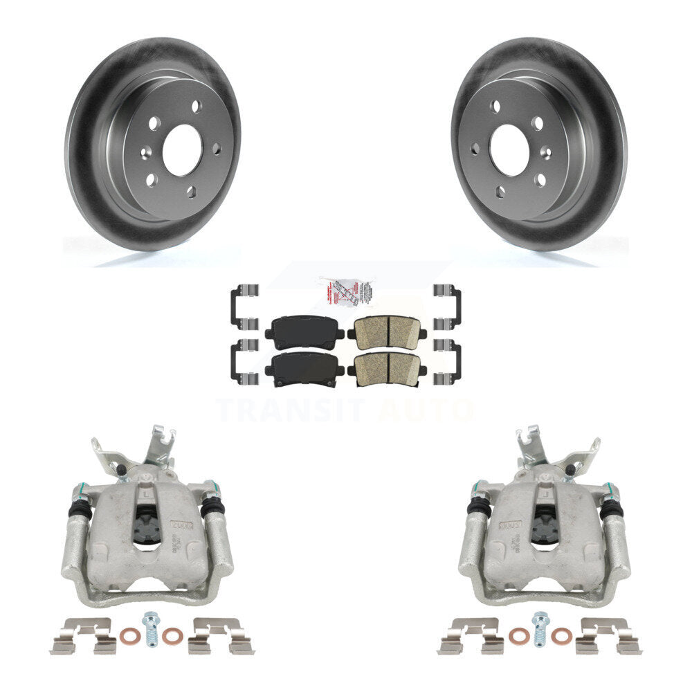 Rear Disc Brake Caliper Coated Rotors And Ceramic Pads Kit For Chevrolet Malibu Limited KCG-100642N