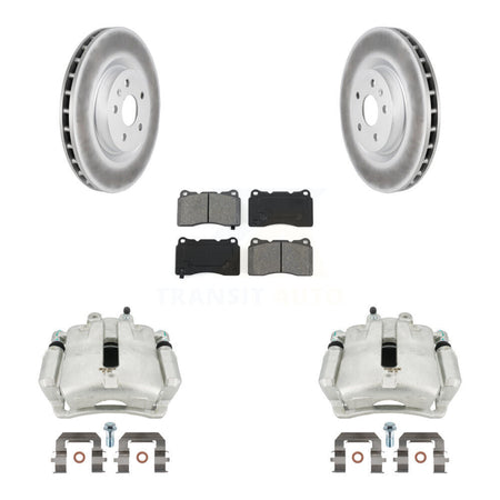 Front Disc Brake Caliper Coat Rotor Semi-Metallic Pad Kit For 2012-2013 Buick Regal 2.4L KCG-100642S