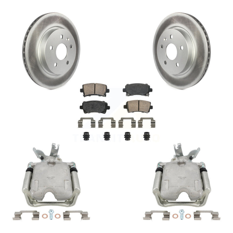 Rear Disc Brake Caliper Coated Rotors And Ceramic Pads Kit For Chevrolet Malibu KCG-100643N