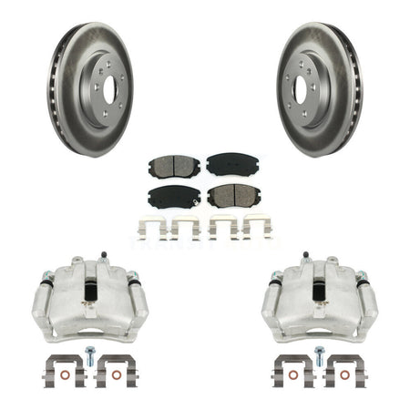Front Brake Caliper Coat Rotors Semi-Metallic Pad Kit For Buick Regal LaCrosse Chevrolet KCG-100643S