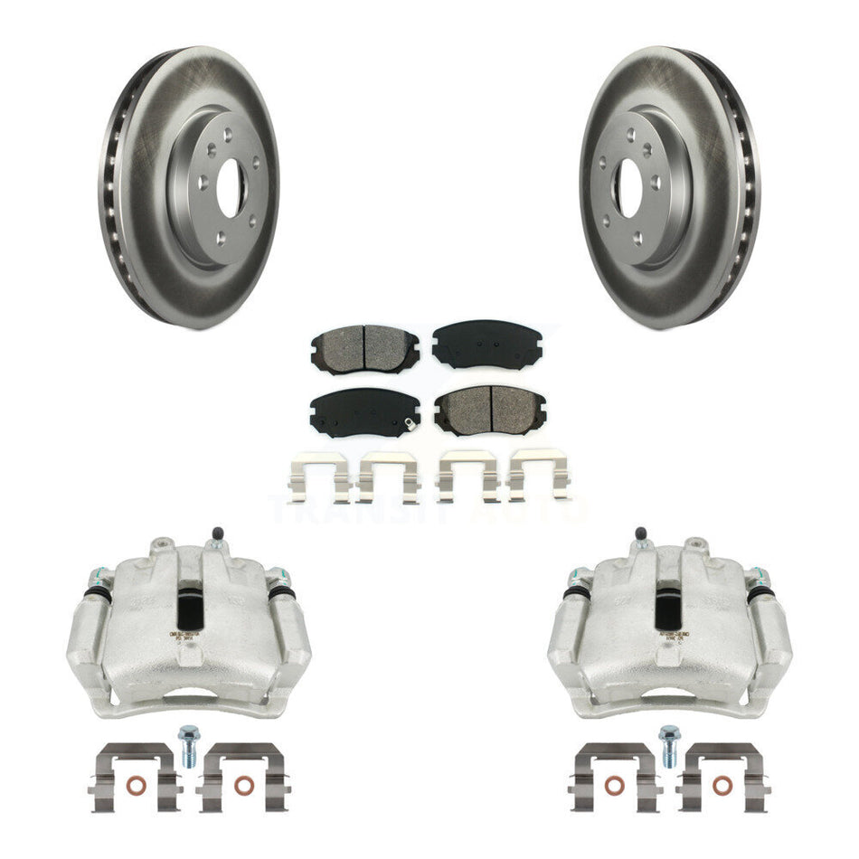 Front Brake Caliper Coat Rotors Semi-Metallic Pad Kit For Buick Regal LaCrosse Chevrolet KCG-100643S